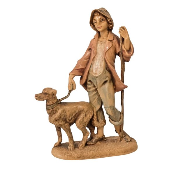 Fontanini "Zachariah" Shepherd Figurine With Dog Exclusive By Roman - Picture 3 of 7